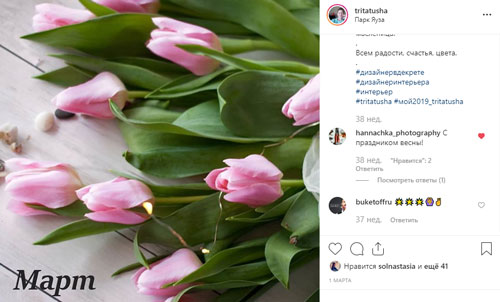 На фото розовые тюльпаны